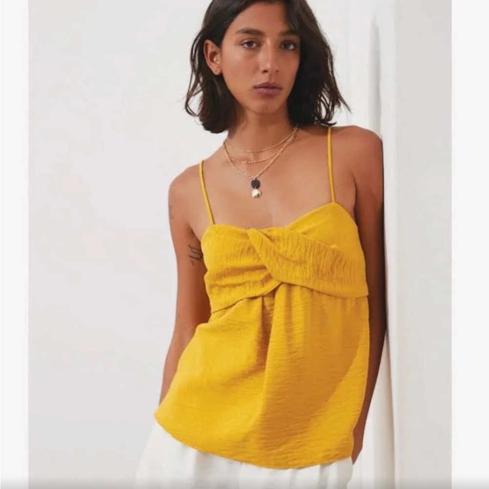 Large Gold Crinkle Twist Banana Republic Camisole